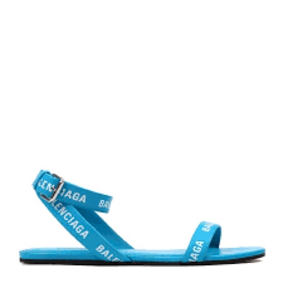 BALENCIAGA BLUE SANDALS!!! Lightly worn so selling for less- size 8 - Picture 2 of 4